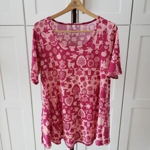 LuLaRoe Shirt Womens L Pink Disney